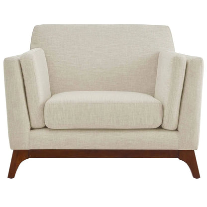 Mid-Century Upholstered Fabric Accent Arm Chair