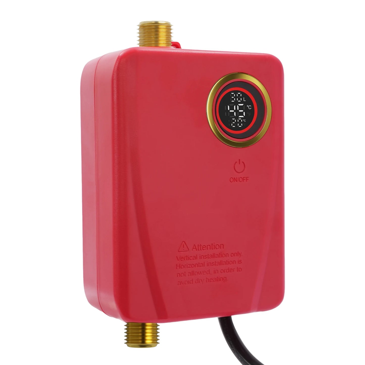 Black/Red 3000W Electric Water Heater 20~50℃