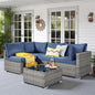 5 PCS Outdoor Patio Furniture Sets,Wicker
