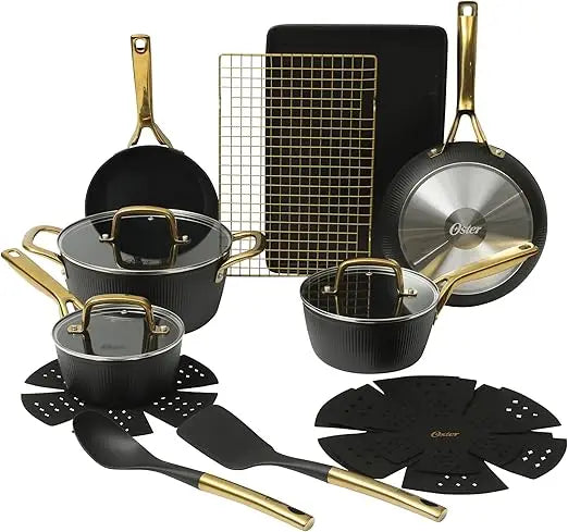 16 Piece Aluminum Kitchen Cookware Set