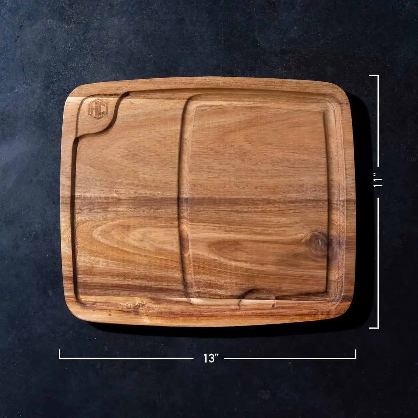 HexClad 4-Piece Bistecca Wooden Steak Plate Set