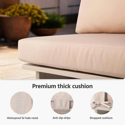 8 Pieces Patio Furniture Set, Outdoor Metal Frame