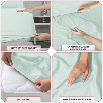 6-Piece Embroidered Bed Sheet Set