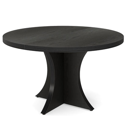 Round Dining Table for 4-6, 47.24-Inch Farmhouse Kitchen Table