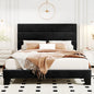 Bed Frame with Headboard, Fabric Platform Bed
