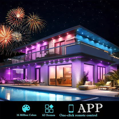 Eaves Lights Permanent Outdoor LED Light String Strip