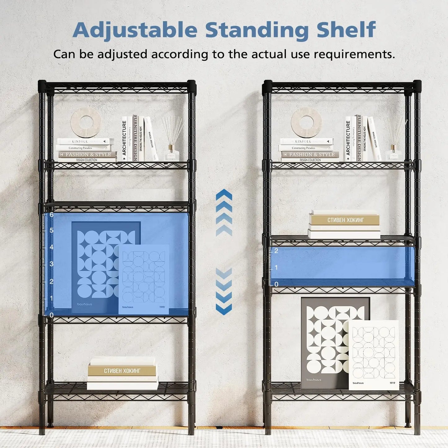 3-5 Tier Metal Wire Storage Shelves