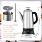 12-Cup Electric Percolator Coffee Pot