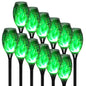 Green Solar Flame Light Outdoor with Flickering Flame