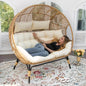 Lounge Chairs-Double Egg Chair Indoor Outdoor Stationary