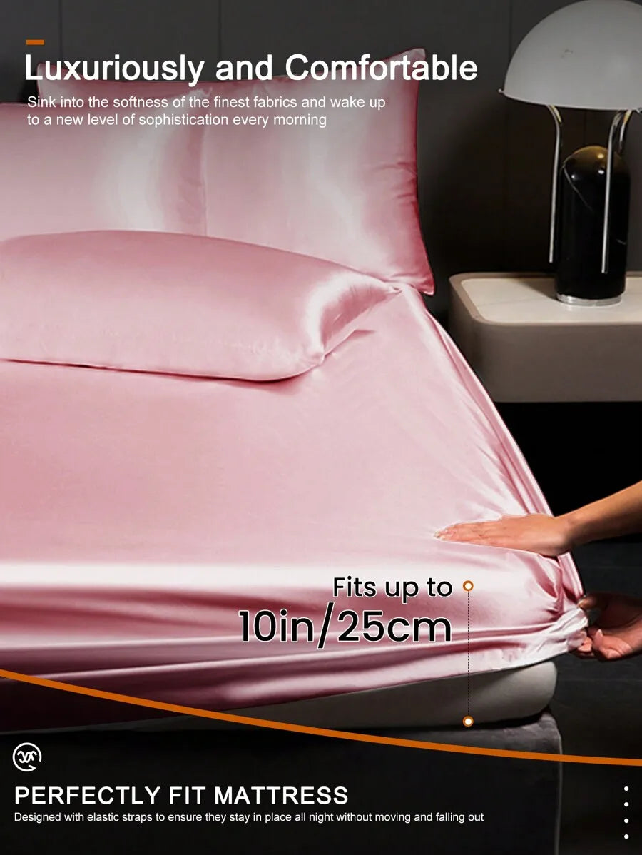1pc Satin Fitted Sheet