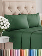 4PCS Cooling Luxury Bedding Set, Embroidered Pillowcases