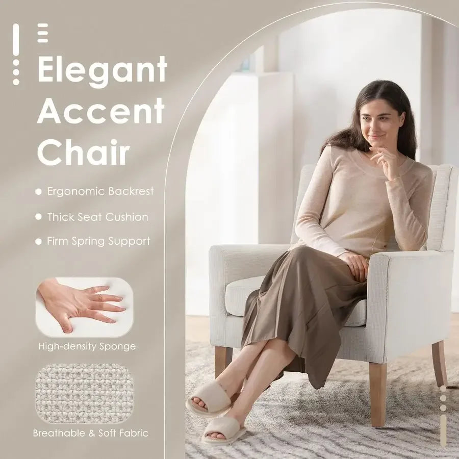 Modern Wingback Accent Chair, Set of 2