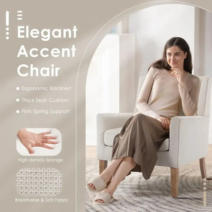 Modern Wingback Accent Chair, Set of 2