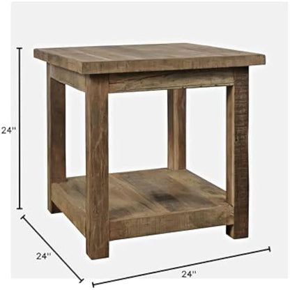 Rustic Reclaimed Solid Wood Side Table