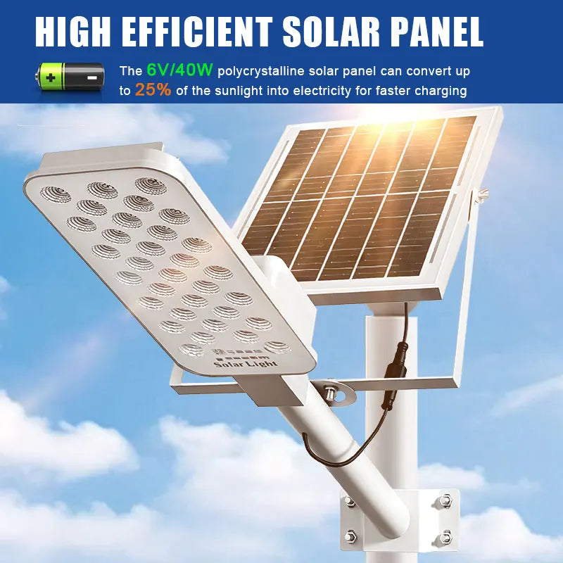 High quality outdoor solar street light with long-term operation, automatic sensing