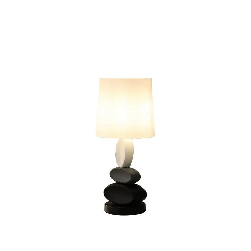 19-Inch Coastal Modern Stacked Tablet Metal Table Lamp