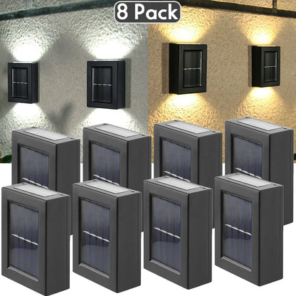 1~8PCs Wall Solar Light for Outdoor Lighting