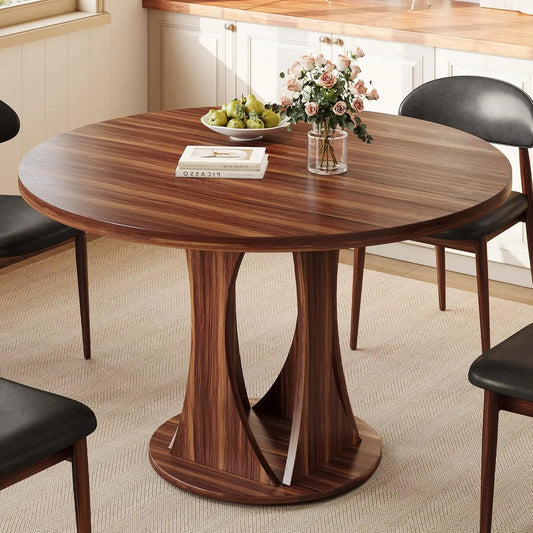 Round Dining Table for 4-6, Kitchen Table