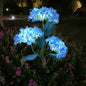 1PC Solar Hydrangea Lights With 3 Heads,LED Artificial Flower Lights,