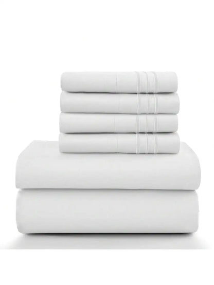 6-Piece Embroidered Bed Sheet Set