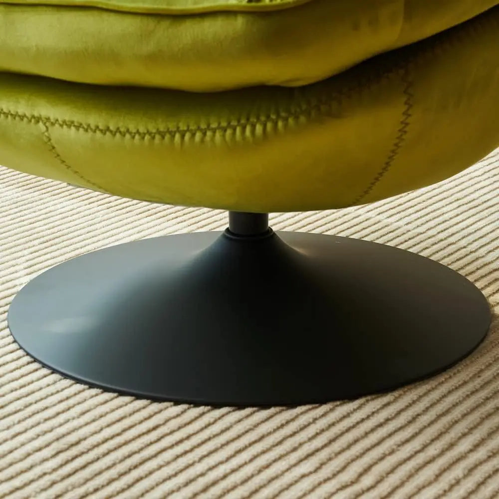 Velvet Swivel Armchair Set with Ottoman, Accent Chair
