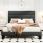Bed Frame with Headboard, Fabric Platform Bed