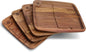 HexClad 4-Piece Bistecca Wooden Steak Plate Set