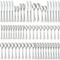 60pcs, Black Silverware Mirror Polished Cutlery Set