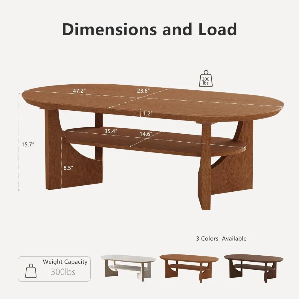 Mid Century Modern Coffee Table,47"