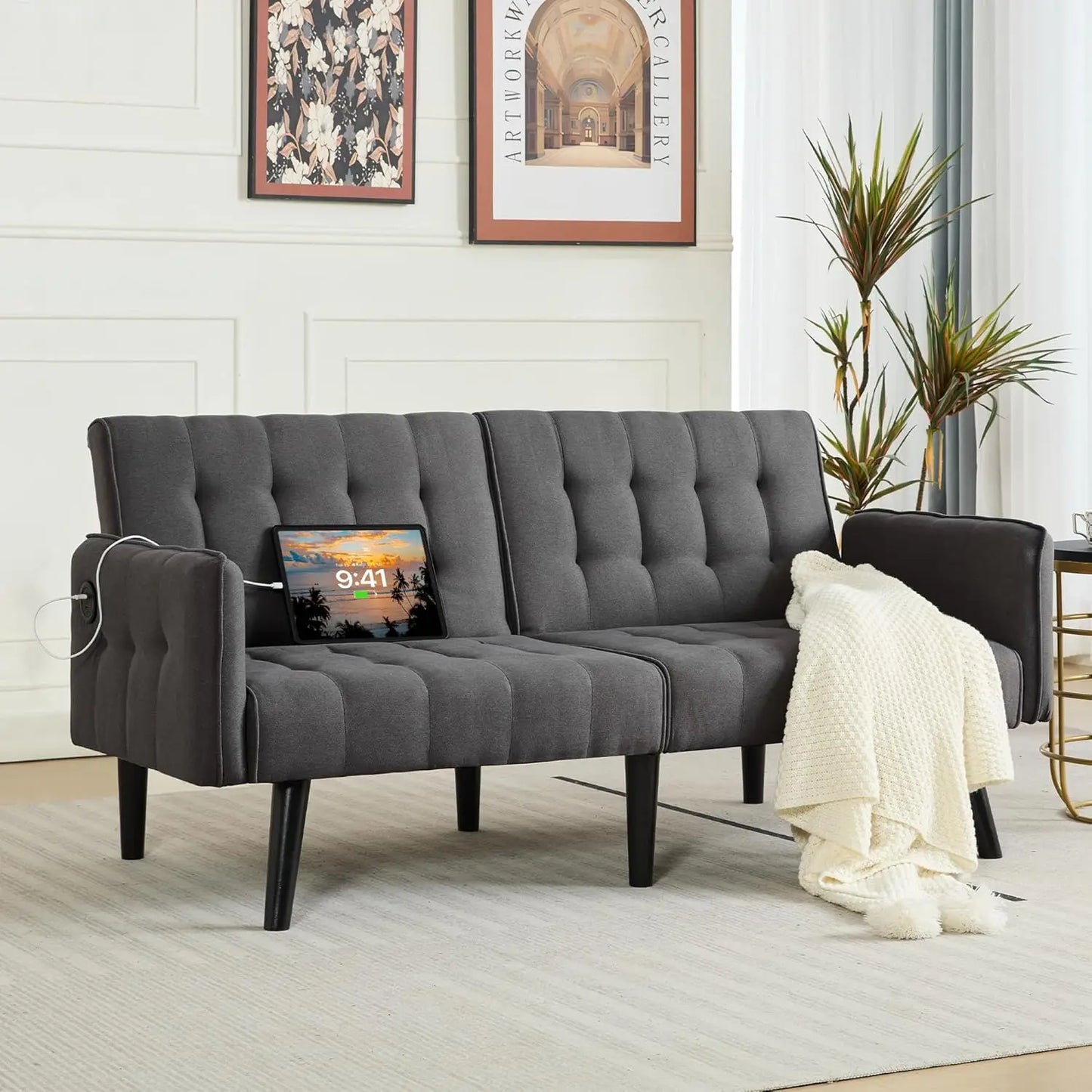 65in Convertible Futon Sofa Bed