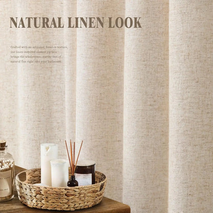 Linen Shower Curtain, Beige