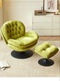 Velvet Swivel Armchair Set with Ottoman, Accent Chair