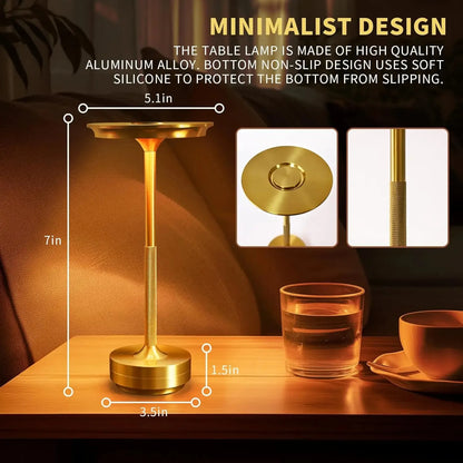 2PCS Rechargeable Wireless Table Lamp , Touch Lamp