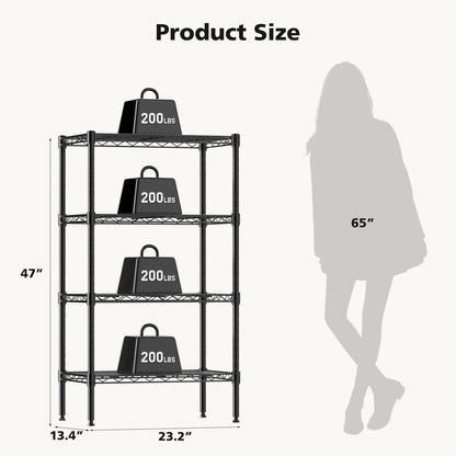 3-5 Tier Metal Wire Storage Shelves
