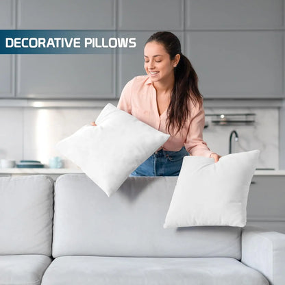 18x18 Throw Pillows Set of 4 White