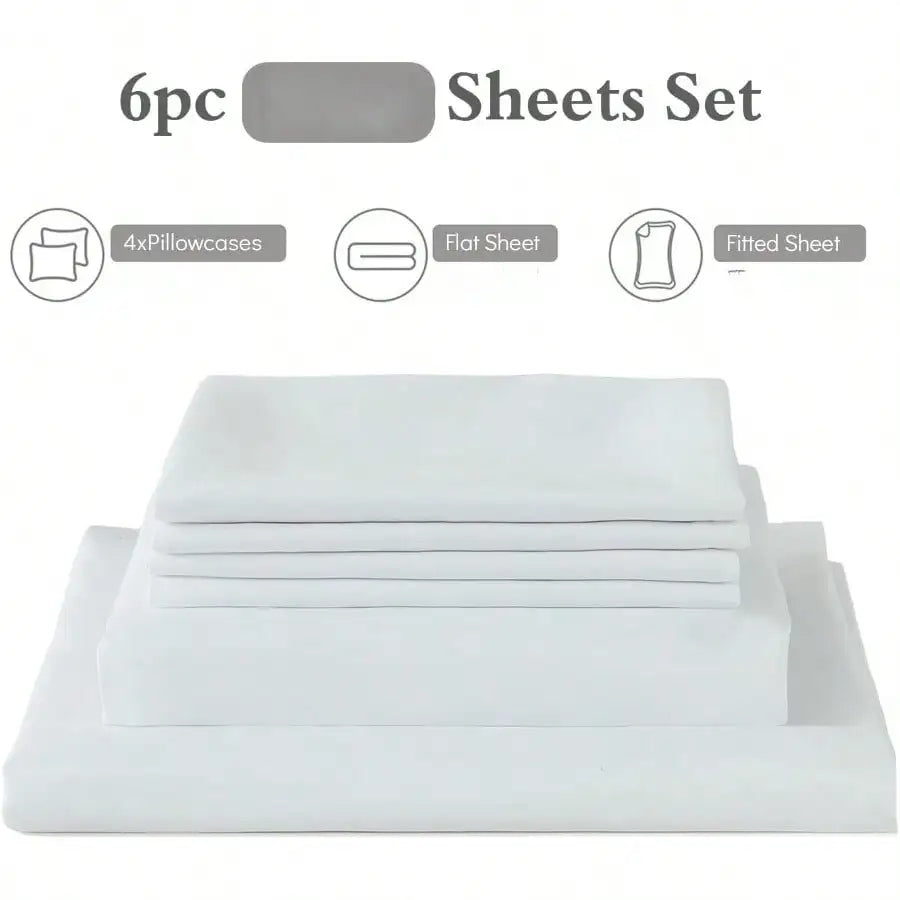 6pcs Sheet Set - Ultra Soft BedSheets   - Brushed Microfiber