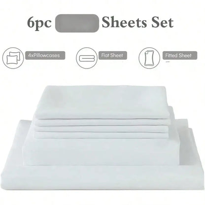 6pcs Sheet Set - Ultra Soft BedSheets   - Brushed Microfiber
