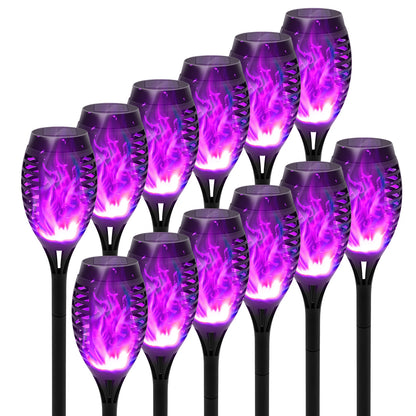 Green Solar Flame Light Outdoor with Flickering Flame