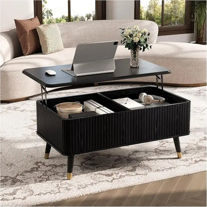Lift Top Coffee Table with Storage, Mid Century Modern