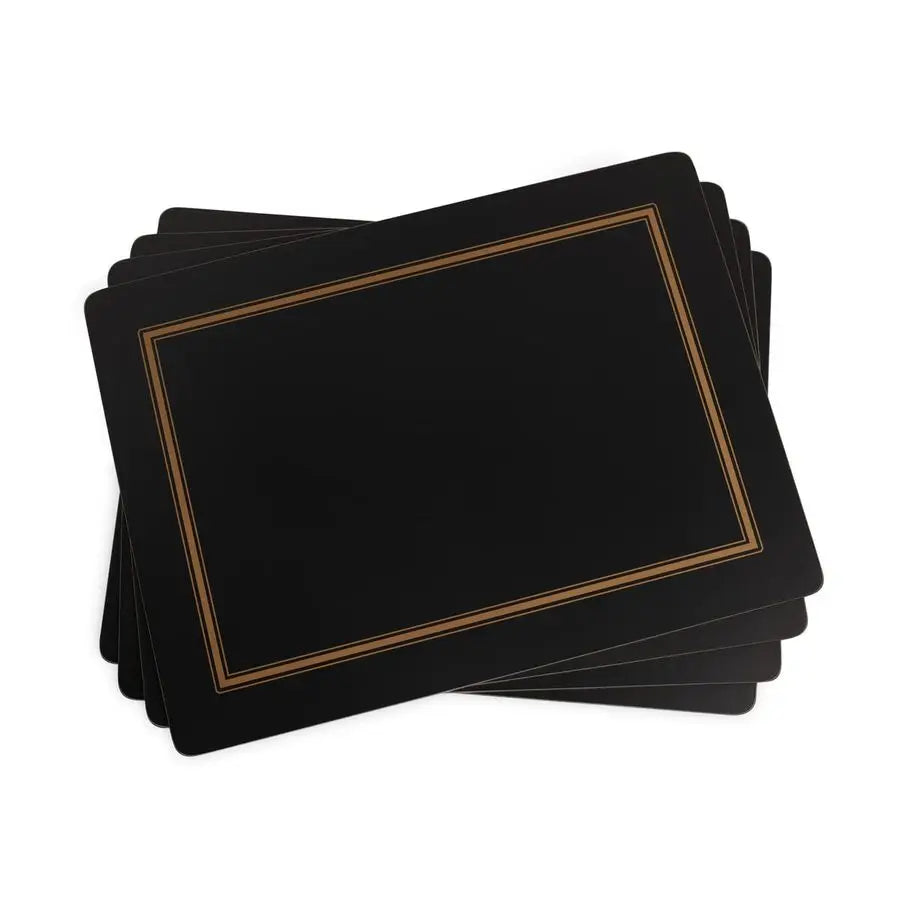 Classic Black Collection Placemats Set of 4