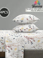 4-Piece Floral Microfiber Bedding Set