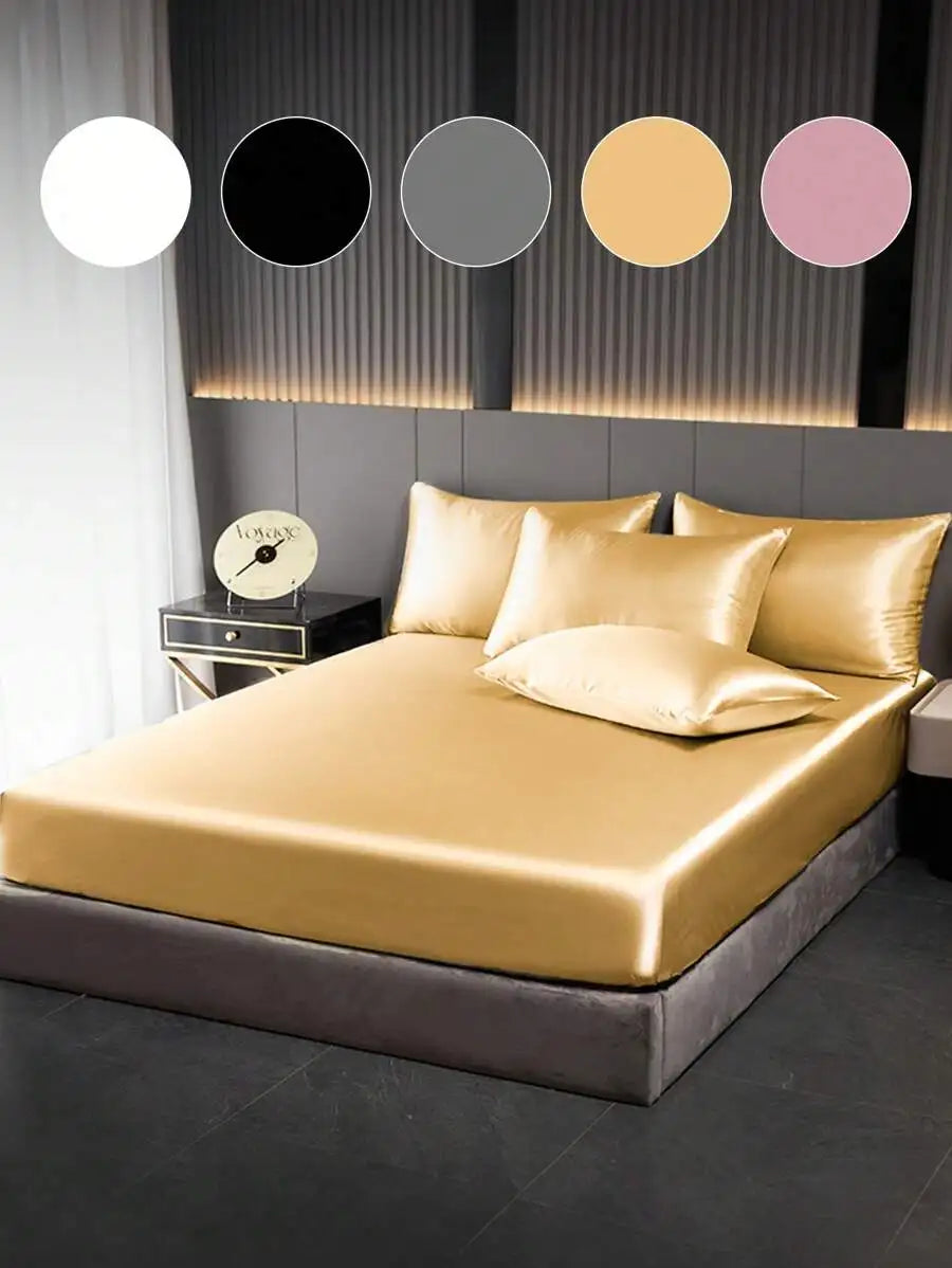 1pc Satin Fitted Sheet