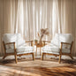 Wide Accent Chair Set of 2,Upholstered Mid Century Modern with Pillow