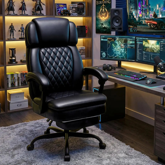 Executive Office Chair with Foot Rest, Ergonomic, Customized