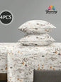 4-Piece Floral Microfiber Bedding Set