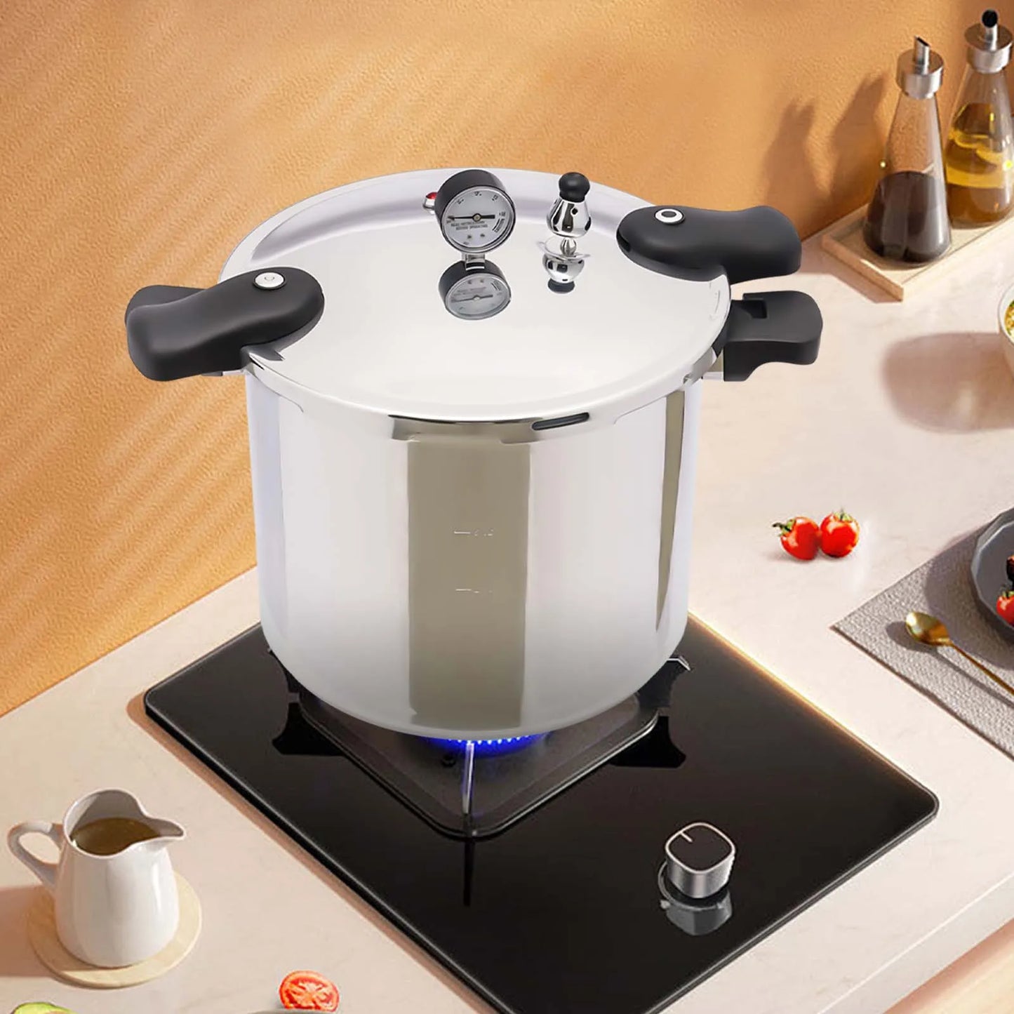 23 Quart Pressure Canner and Cooker with Pressure Gauge