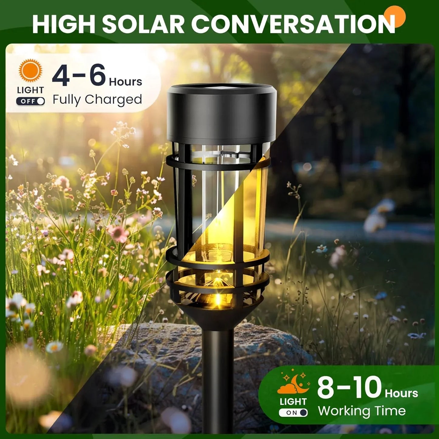 4 Sets Outdoor Solar Street Lights