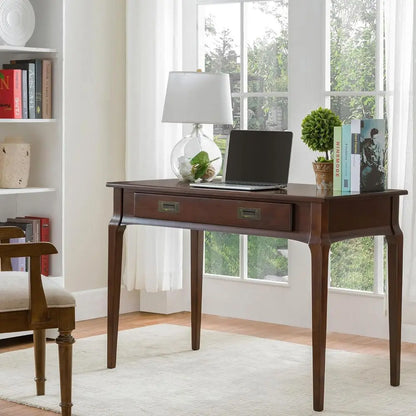Stratus Home Office Desk, Solid Wood, Drop-Front Keyboard