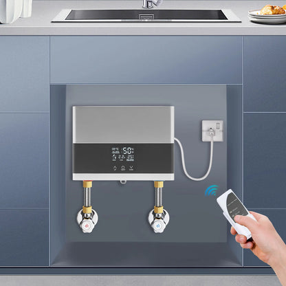 110V 4000W Mini Electric Water Heater,Silver/Gold, ABS